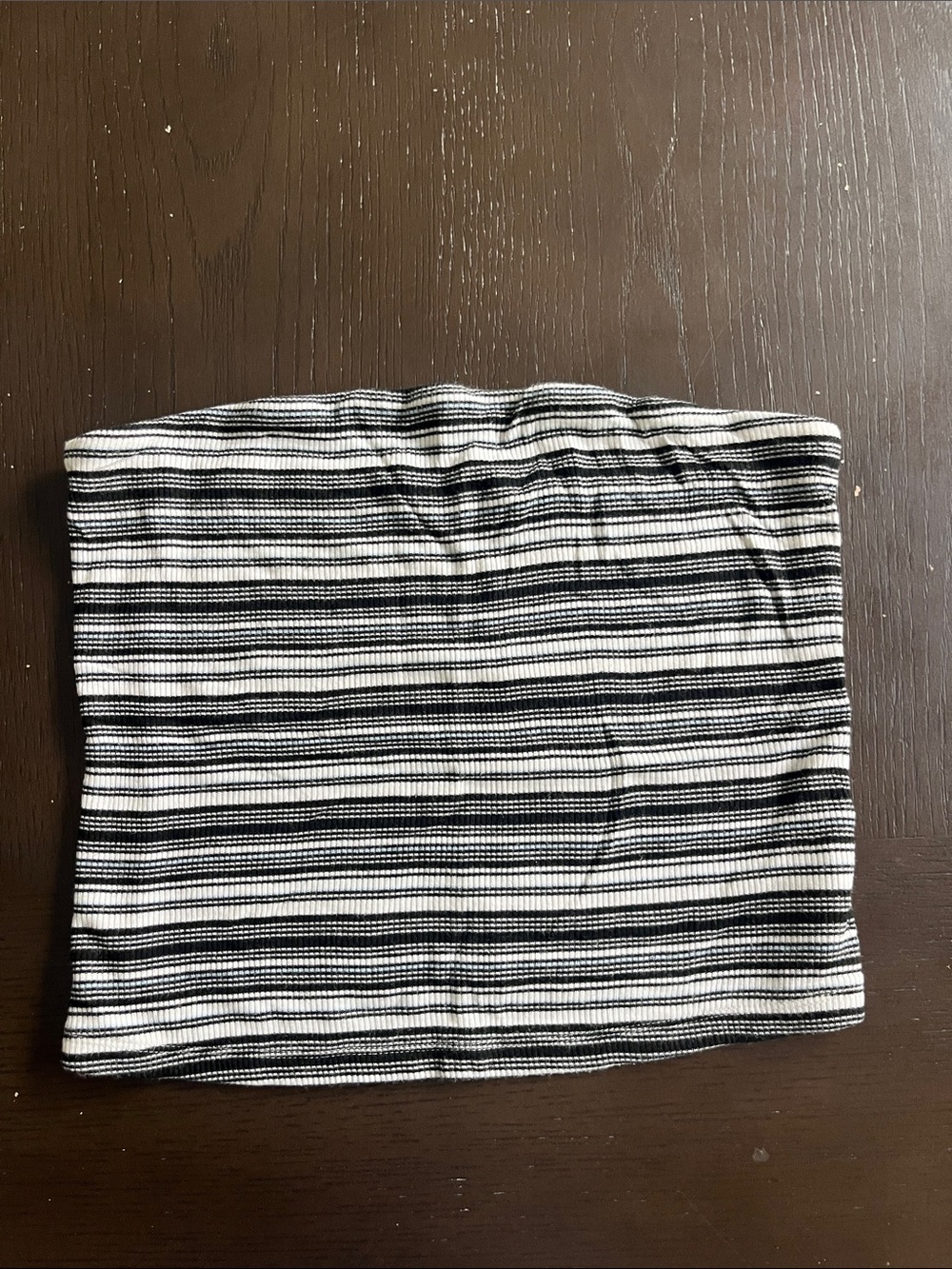 American Eagle Striped Black and White Tube Top